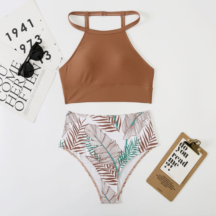 Damen Bikini-Set mit hoch geschnittenem Höschen und sportlichem Oberteil Echo Archiv