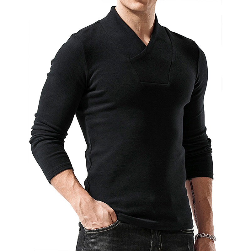 Herren Pullover mit modernem Kragen und feiner Struktur Echoarchiv