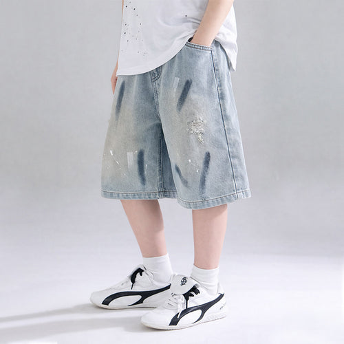 Unisex trendige Denim-Bermudas Echo Archiv