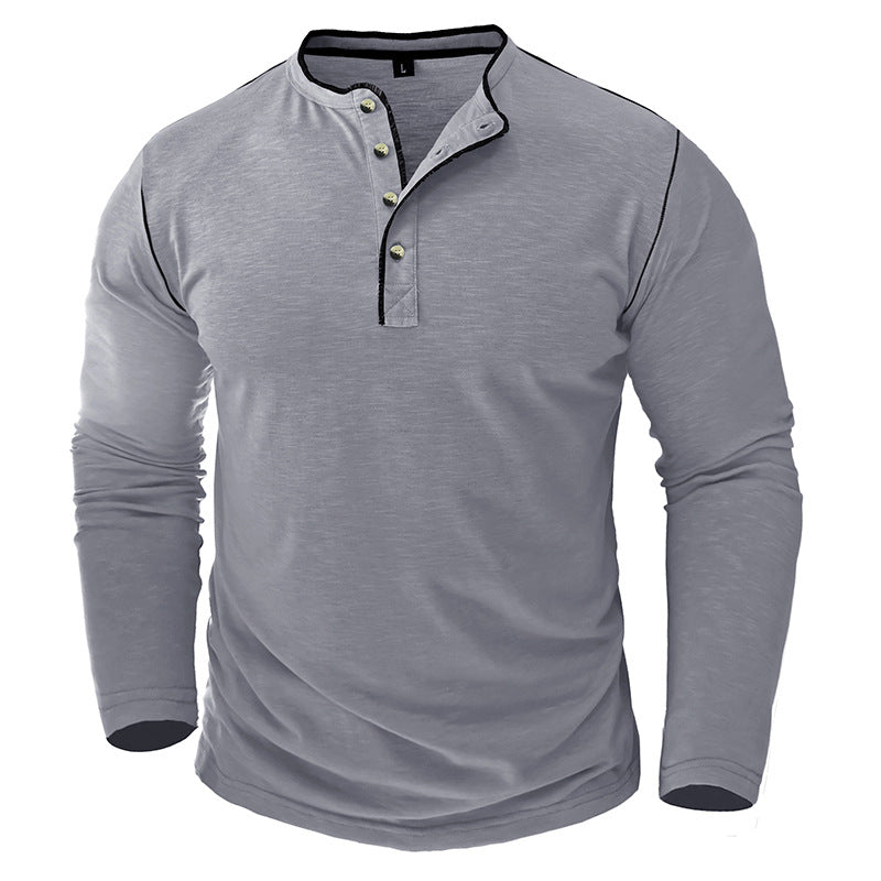 Herren Langarmshirt mit Knopfleiste und angenehmem Tragekomfort Echoarchiv