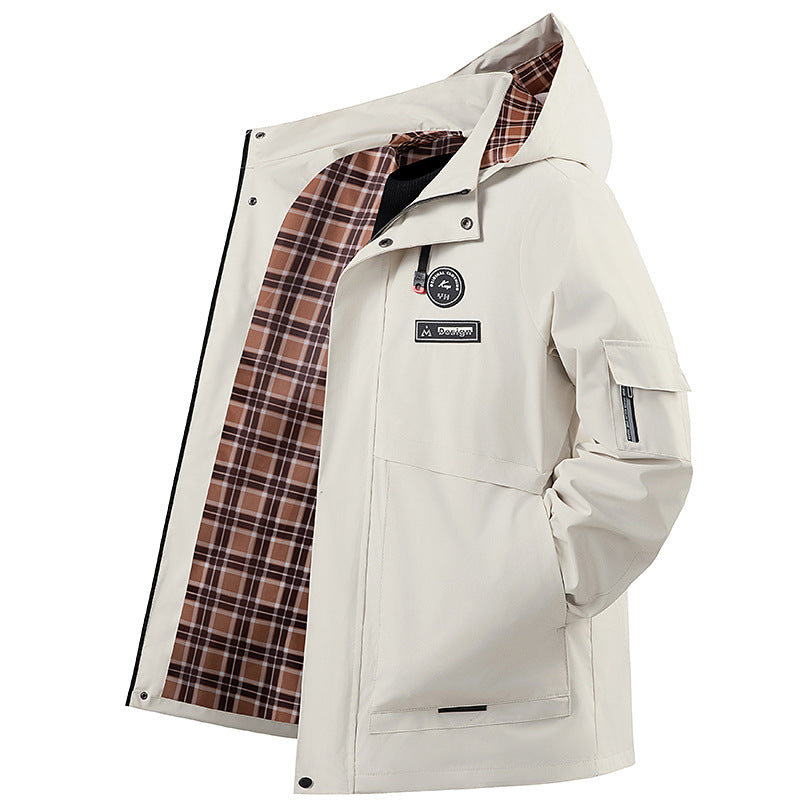 Herren Wasserabweisende Outdoor-Jacke mit verstellbarem Kragen Echo Archiv