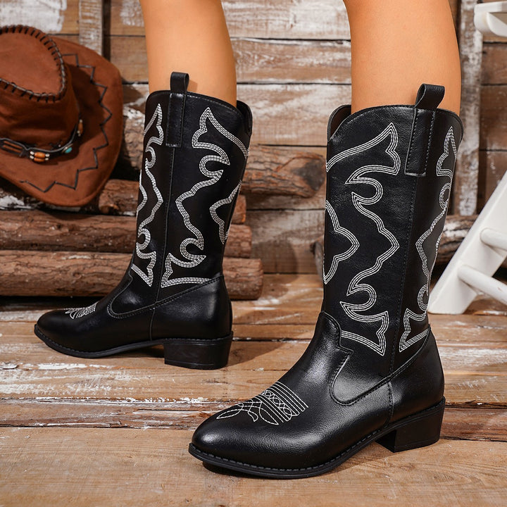 Damen Country Stil Western Stiefel Echo Archiv