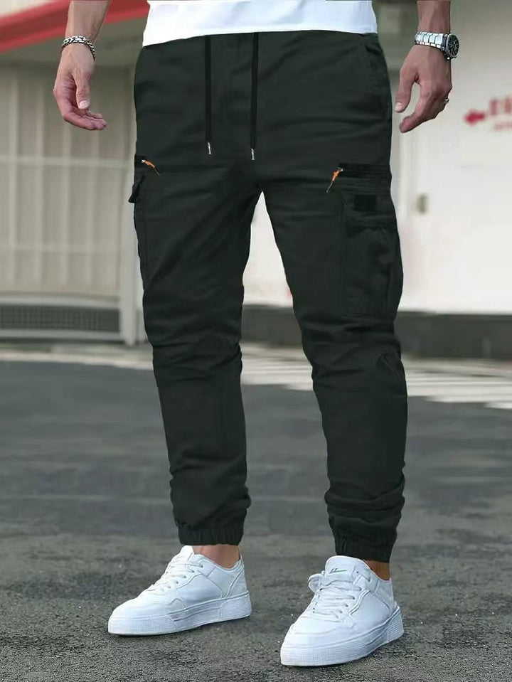 Herren Cargo-Jogginghose mit multifunktionalen Reißverschluss- und Klappentaschen, elastischem Bund & Bündchen Echo Archiv