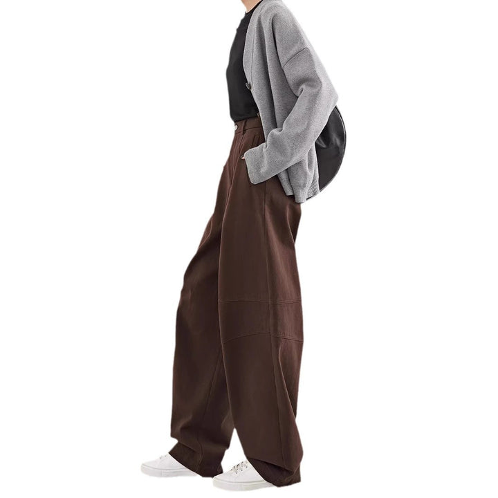 Damen Weite Highwaist-Bundfaltenhose im Cargo-Look mit extra weitem Bein Echo Archiv