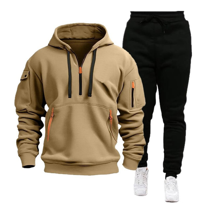 Damen Sportlicher Freizeitanzug mit innovativem Kapuzenpullover Echoarchiv