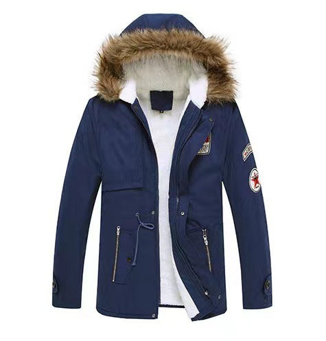 Herren stylische Winterjacke mit abnehmbarer Kapuze Echoarchiv