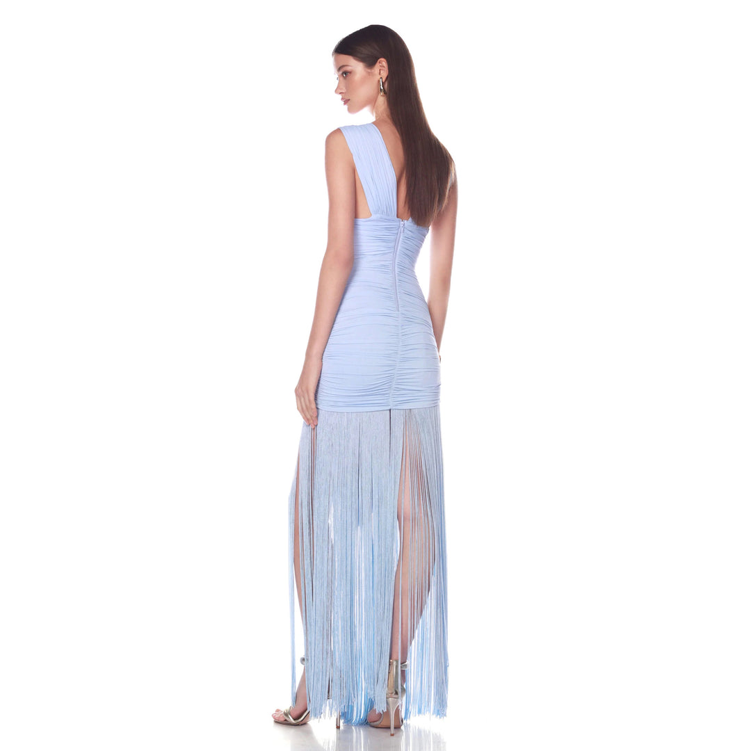 Damen Maxikleid mit raffinierten Drapierungen und fließendem Schnitt Echo Archiv
