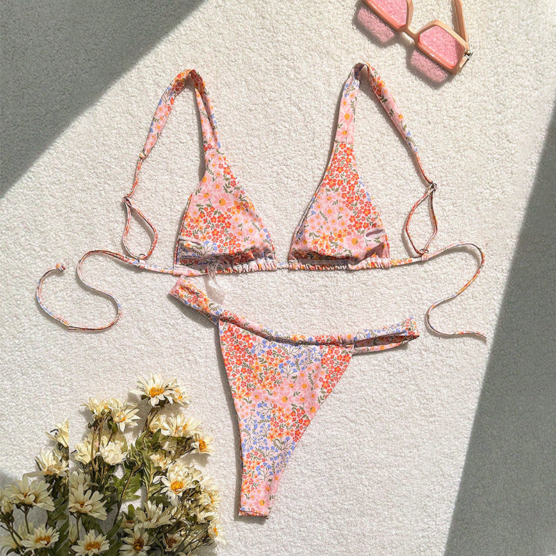 Damen Triangel-Bikini-Set mit zarten floralen Akzenten Echo Archiv