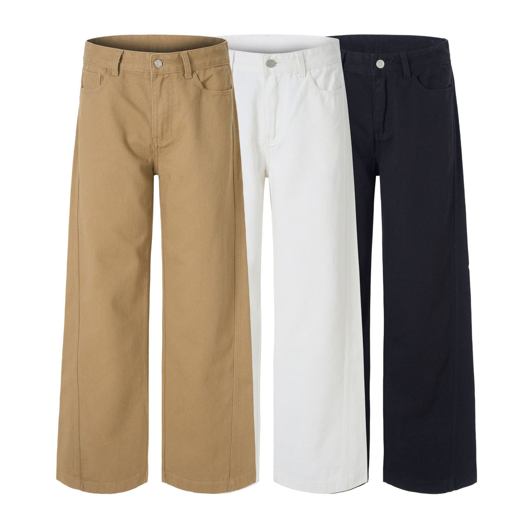 Herren Extraweite Baumwoll-Twill-Hose mit hoher Bundhöhe und extra weitem Bein Echo Archiv