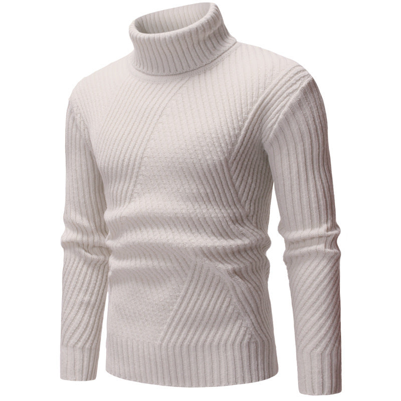 Herren Modischer Rollkragenpullover mit strukturiertem Design Echoarchiv