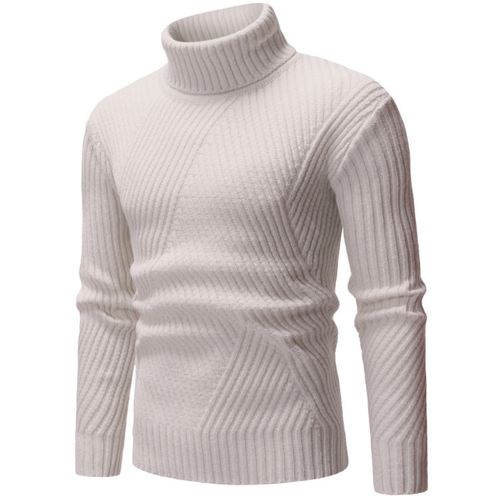 Herren Modischer Rollkragenpullover mit strukturiertem Design Echoarchiv