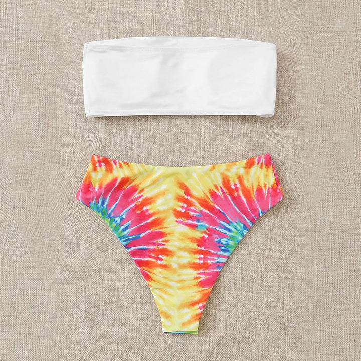 Damen Bikini-Set mit trendigem Bandeau-Oberteil und hohem Taillenschnitt Echo Archiv