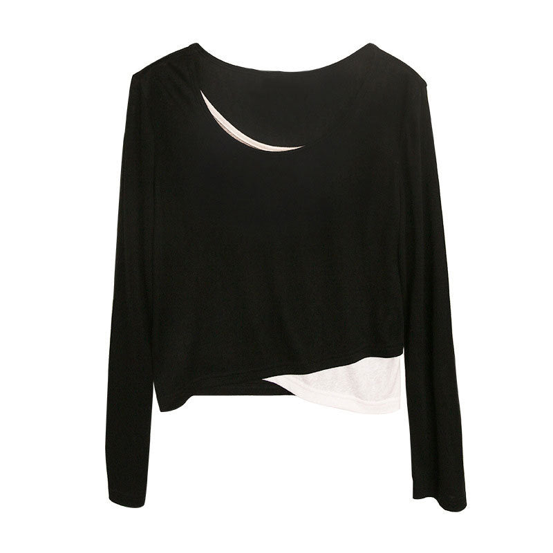 Damen Modisches cropped Langarmshirt Echoarchiv