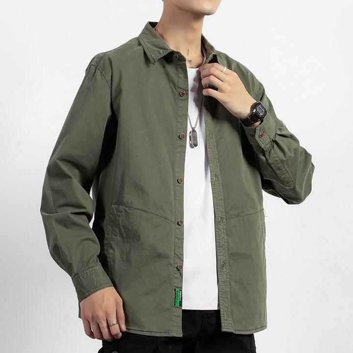Herren Leichtes Baumwoll-Fieldshirt im Utility-Design mit entspannter Passform Echo Archiv