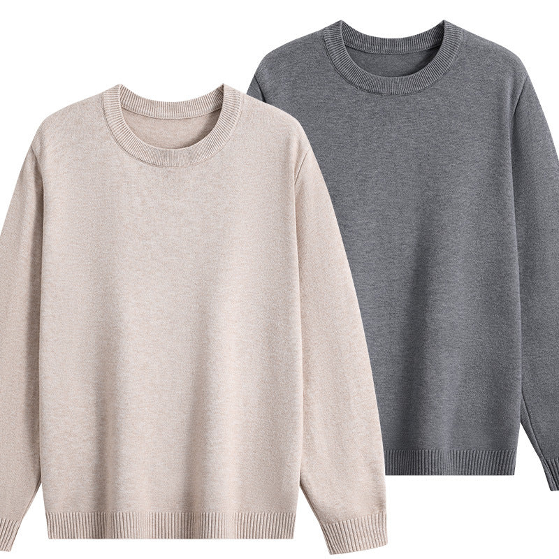 Unisex Oversize Rundhals-Pullover aus schwerer Baumwollmischung mit gerippten Bündchen Echoarchiv