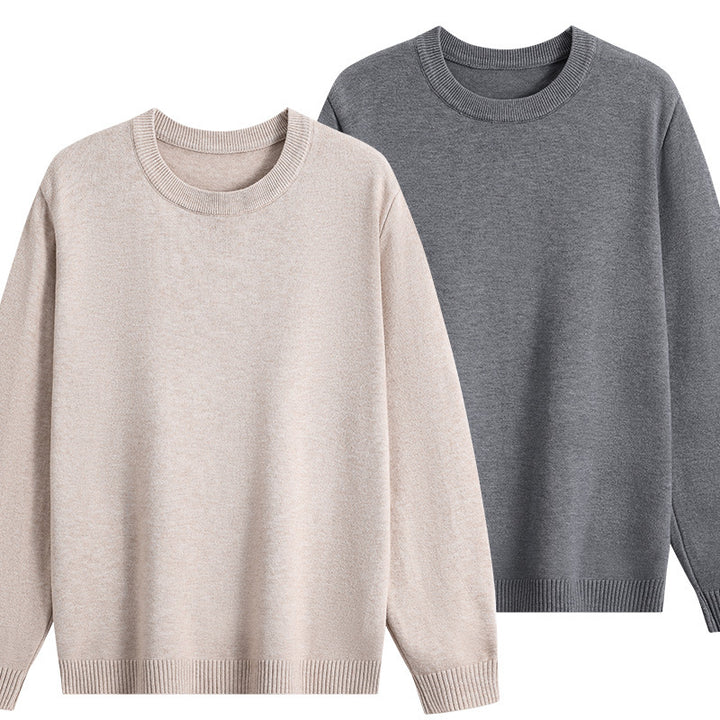 Unisex Oversize Rundhals-Pullover aus schwerer Baumwollmischung mit gerippten Bündchen Echoarchiv