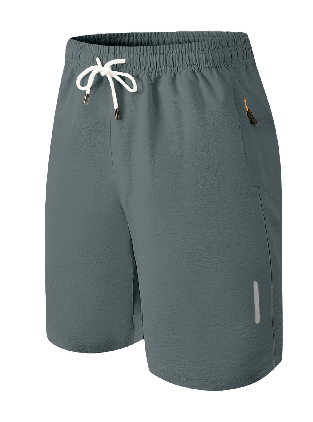 Herren nan ultraleichte schnelltrocknende Sport- und Badeshorts mit Elastikbund Kordelzug Reißverschlusstasche und reflektierendem Detail Echo Archiv