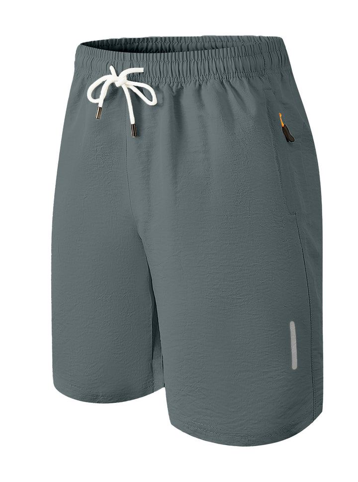 Herren nan ultraleichte schnelltrocknende Sport- und Badeshorts mit Elastikbund Kordelzug Reißverschlusstasche und reflektierendem Detail Echo Archiv
