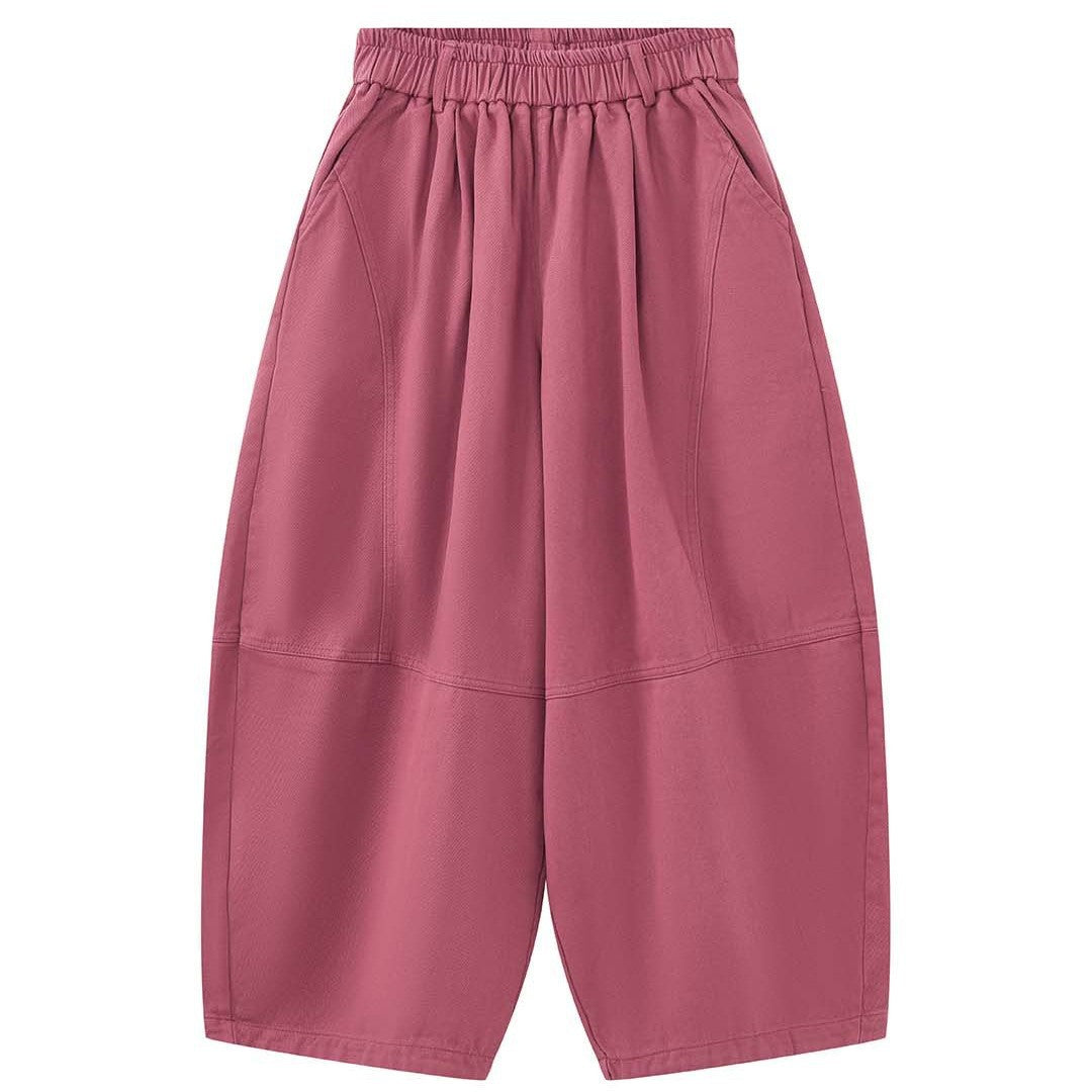 Damen Weite Baumwoll‑Twill Culotte mit hohem Elastbund und legerer Silhouette Echoarchiv