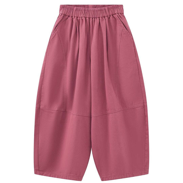 Damen Weite Baumwoll‑Twill Culotte mit hohem Elastbund und legerer Silhouette Echoarchiv