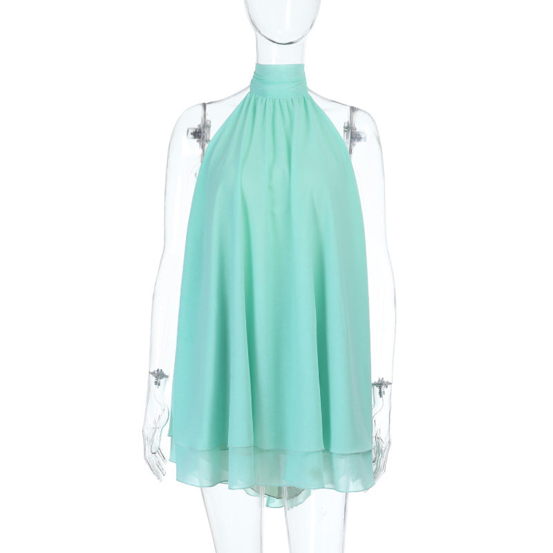Damen Anlasskleid mit hoher Schulterpartie und fließendem Rock Echo Archiv