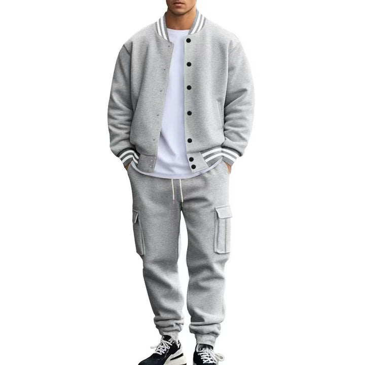 Herren bequemer und stilvoller Sweater und Jogginghose Set Echoarchiv
