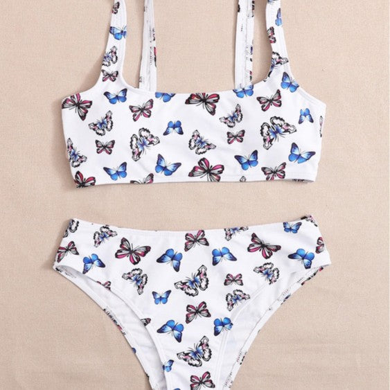 Damen Sportliches Bikini-Set mit verspieltem Schmetterlingsmuster Echo Archiv