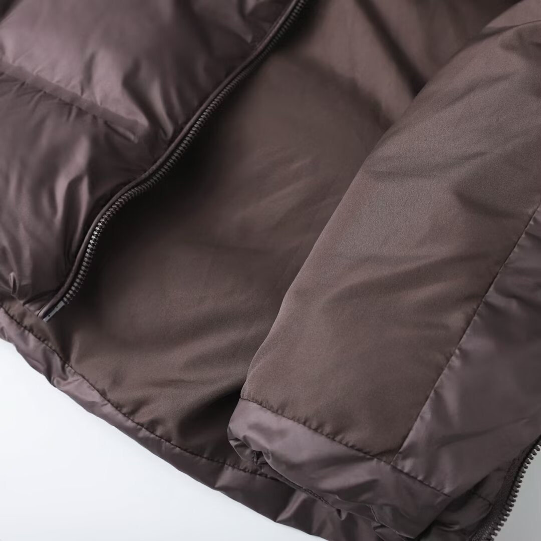 Damen Wattierte Cropped‑Steppweste mit hohem Stehkragen und Reißverschlusstaschen Echoarchiv