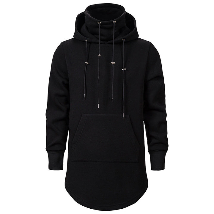 Herren modischer Hoodie mit asymmetrischem Kragen und praktischer Kängurutasche Echoarchiv