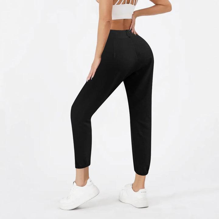 Damen Hochtaillierte Chino-Hose mit schmalem Knöchel-Bündchen Echoarchiv