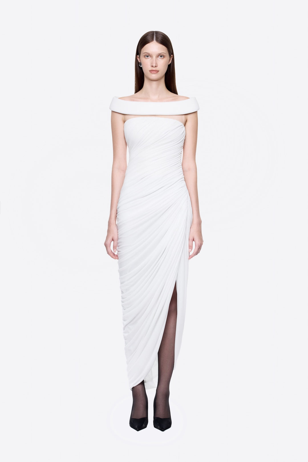 Damen Elegantes Cleopatra-Kleid mit tiefem Ausschnitt und drapiertem Rock Echo Archiv