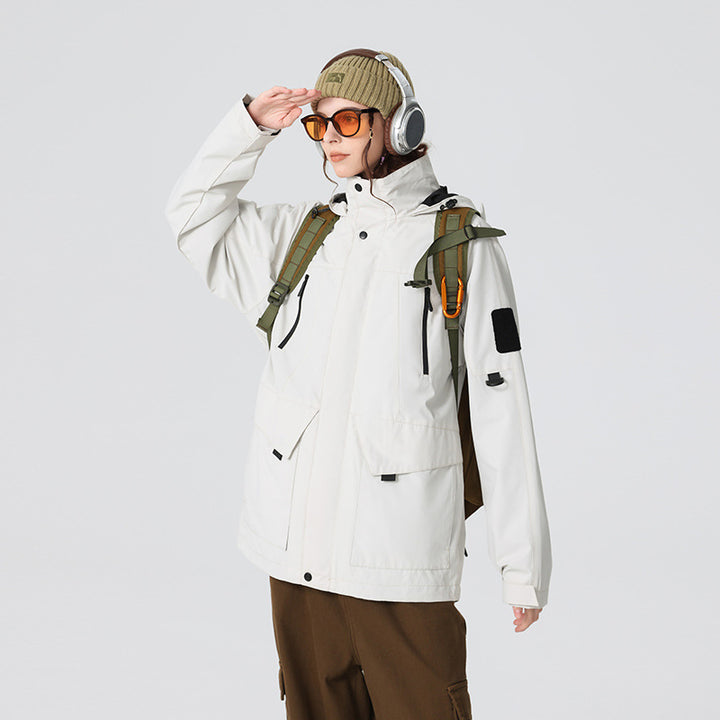 Herren Technische wasserdichte Outdoorjacke mit Kapuze, verschweißten Nähten und verdeckten Reißverschlüssen Echo Archiv