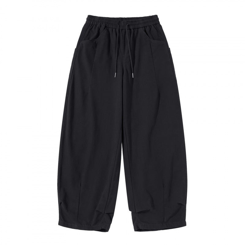 Damen Weite Cropped-Hose mit Tunnelzugbund, Ballon-Silhouette und aufgesetzten Taschen Echo Archiv