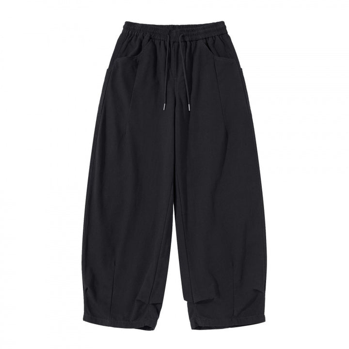 Damen Weite Cropped-Hose mit Tunnelzugbund, Ballon-Silhouette und aufgesetzten Taschen Echo Archiv
