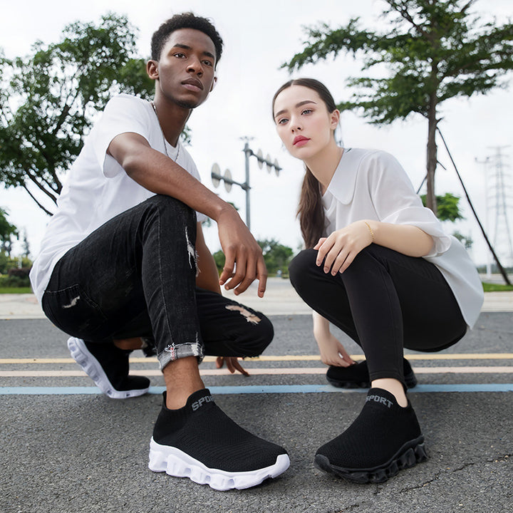 Unisex nan nahtloser Strick-Slip-On mit sockenähnlichem Schaft und skulpturierter Dämpfungssohle Echo Archiv