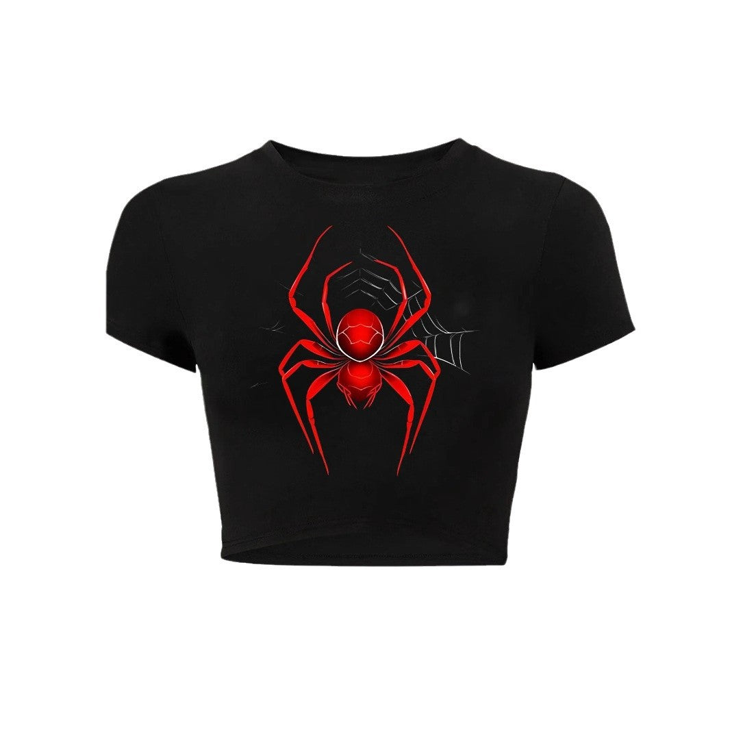 Damen Crop-T-Shirt mit kreativem Telefon-Design Echo Archiv