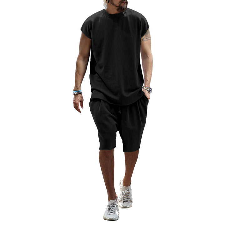 Herren lässiges Freizeit-Set aus hochwertigem Baumwollmix mit Oversize-Schnitt Echoarchiv