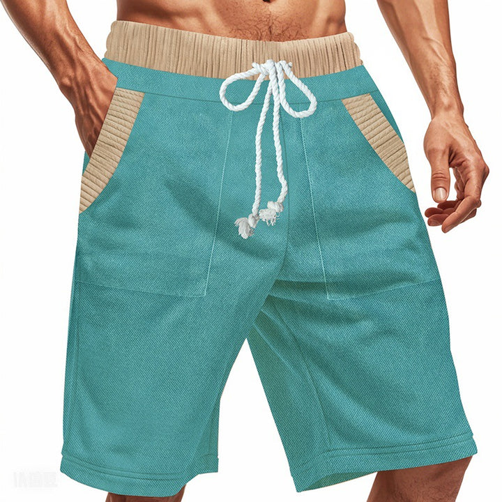 Herren lockere Shorts im strukturierten Design mit seitlichen Taschen Echoarchiv