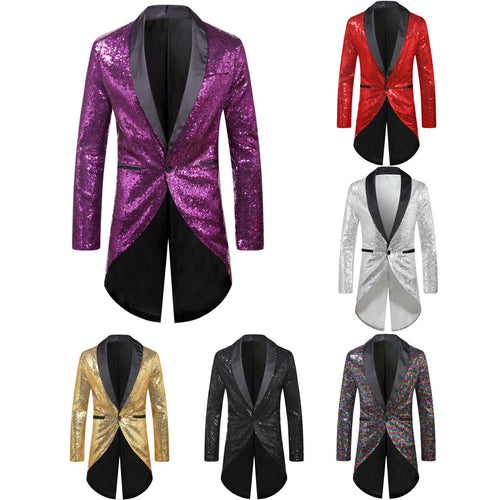 Herren eleganter Paillettenblazer mit luxuriösen Details Echoarchiv