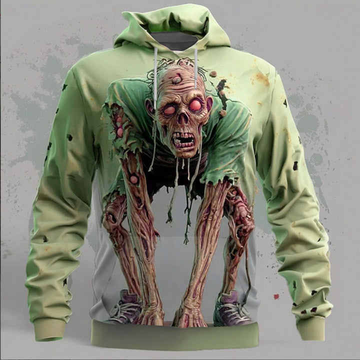 Herren Kapuzenpullover mit kreativem Zombie-Motiv Echoarchiv
