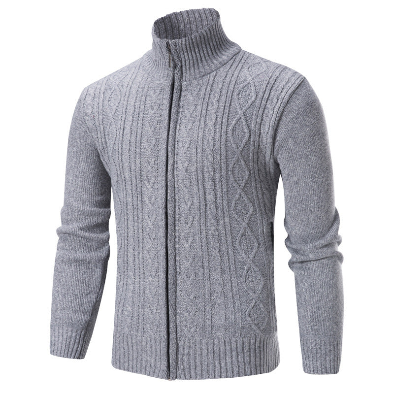 Herren modischer Strickpullover mit Stehkragen Echoarchiv
