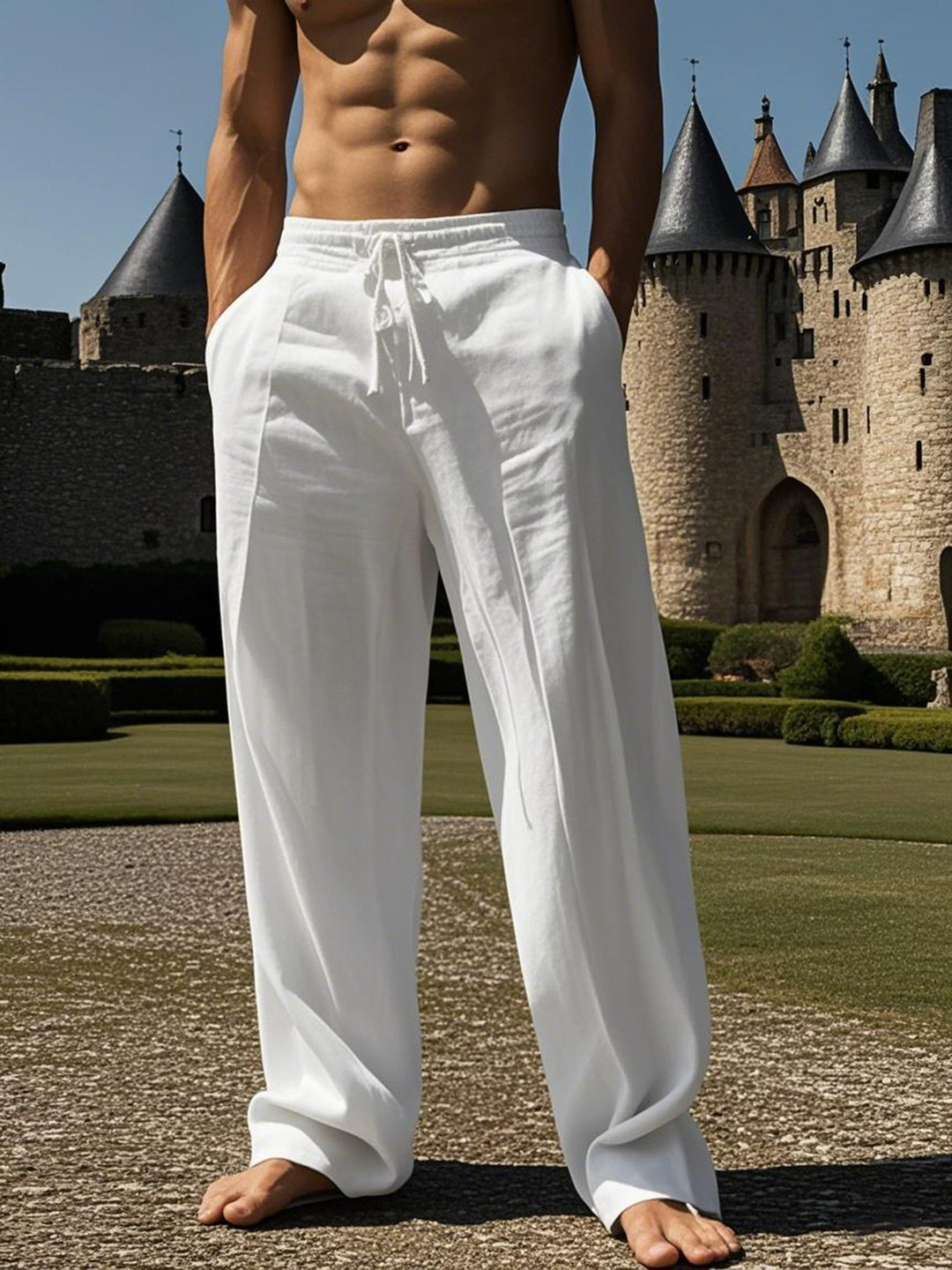 Herren Leichte Sommer-Linenhose Echoarchiv