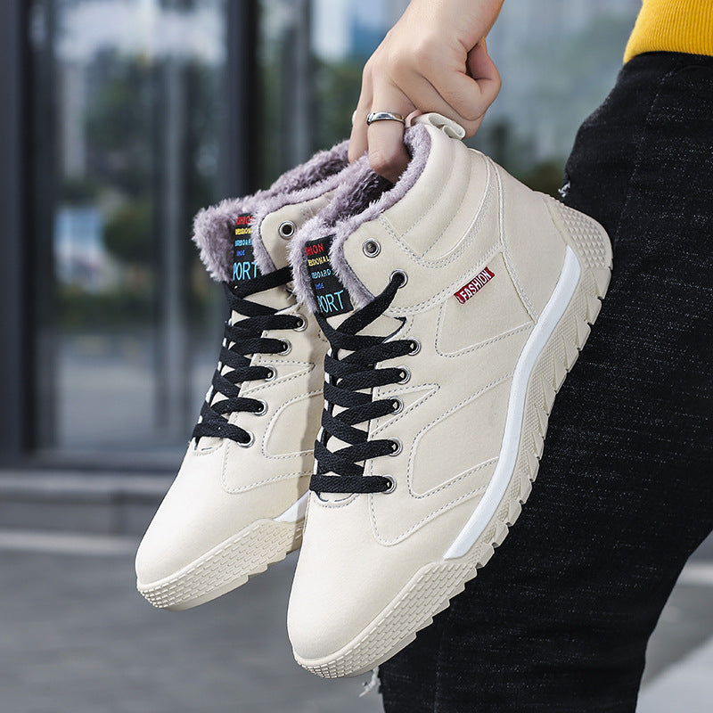 Damen Gefütterte High-Top Winter-Sneaker mit Teddyfutter, gepolstertem Schaft und griffiger Profilsohle Echo Archiv