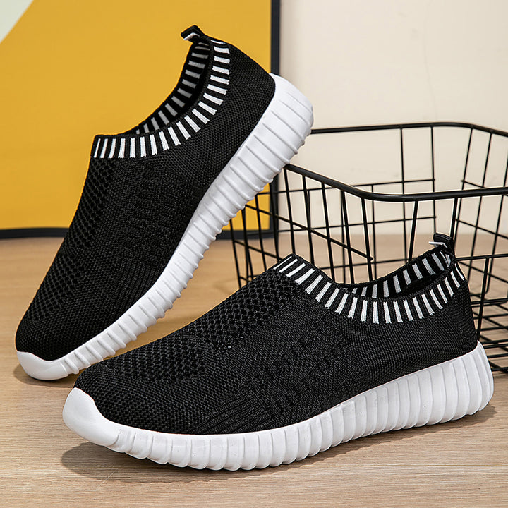 Damen nan elastischer Schlupf-Komfort-Sneaker mit dreidimensionaler Strickstruktur und profilierter Leichtsohle Echo Archiv