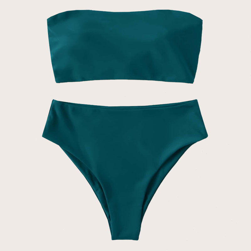 Damen Bandeau-Bikini Set mit hochgeschnittenem Slip Echo Archiv