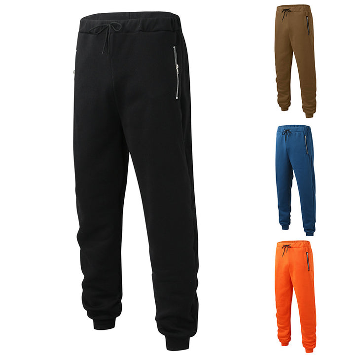 Herren nan komfortable Jogginghose mit elastischem Bund Kordelzug konisch zulaufenden Beinen und seitlichen Reißverschlusstaschen Echo Archiv