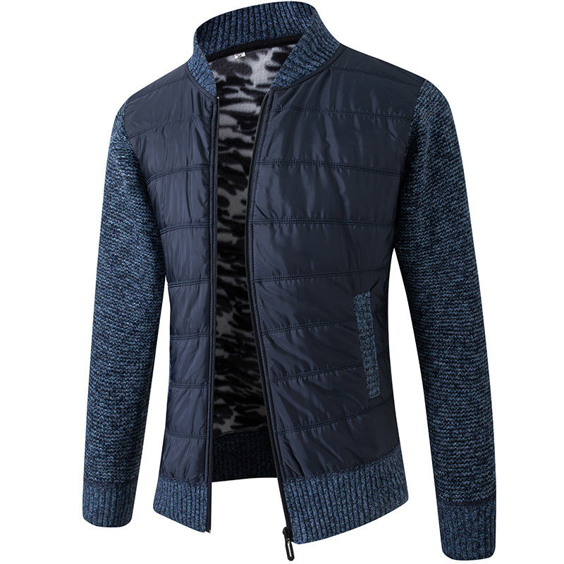 Herren Übergangsjacke mit Stehkragen und strukturiertem Design Echoarchiv