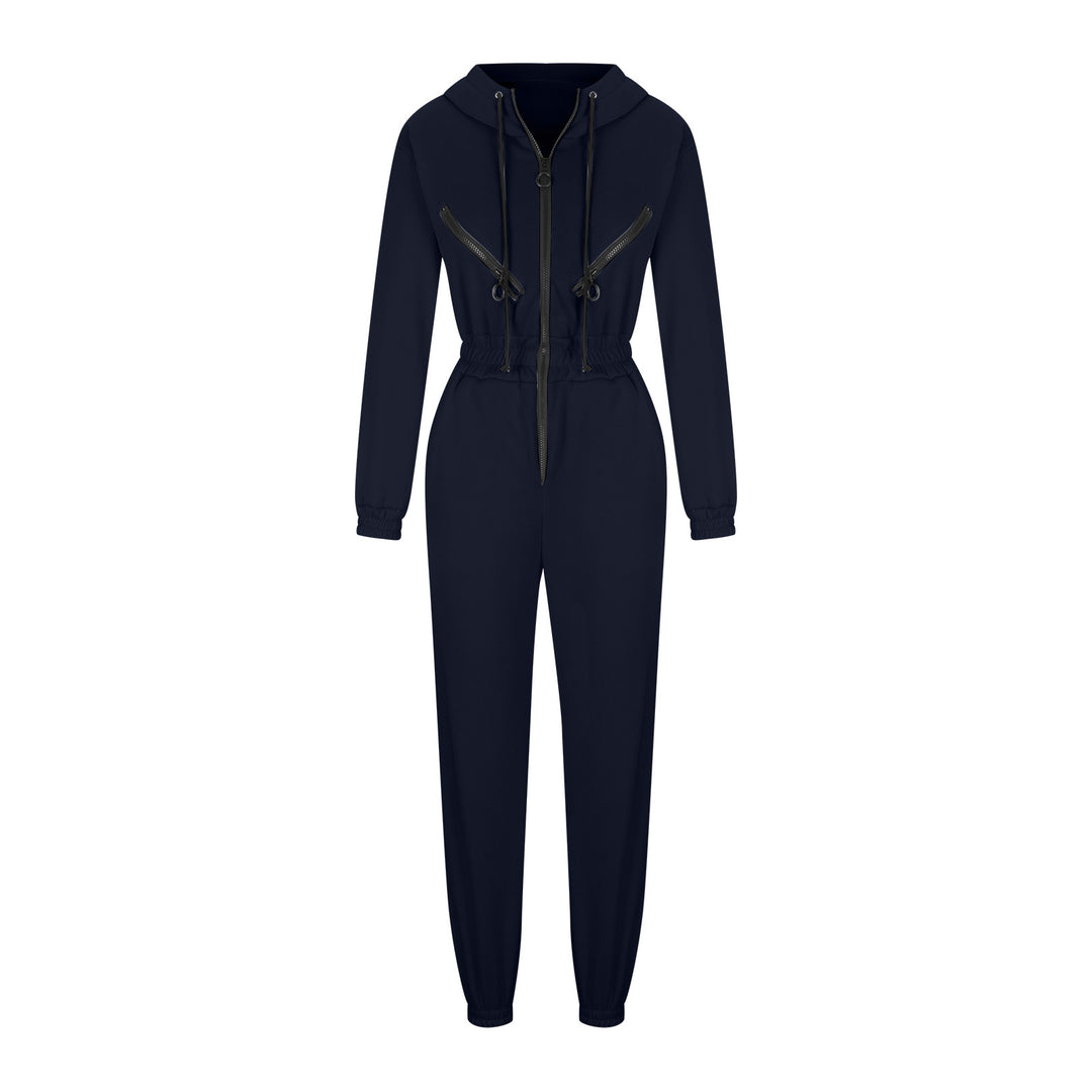 Damen nan kurzes Halbzip-Loungewear-Set mit elastischem Taillenbund und oversized Schnitt Echo Archiv