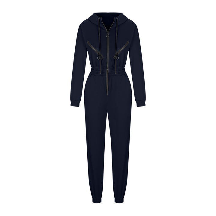 Damen nan kurzes Halbzip-Loungewear-Set mit elastischem Taillenbund und oversized Schnitt Echo Archiv