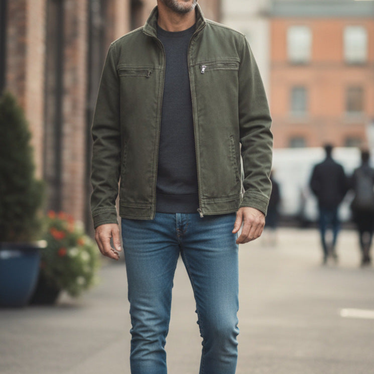 Herren Modische Übergangsjacke mit praktischen Taschen – Taviero